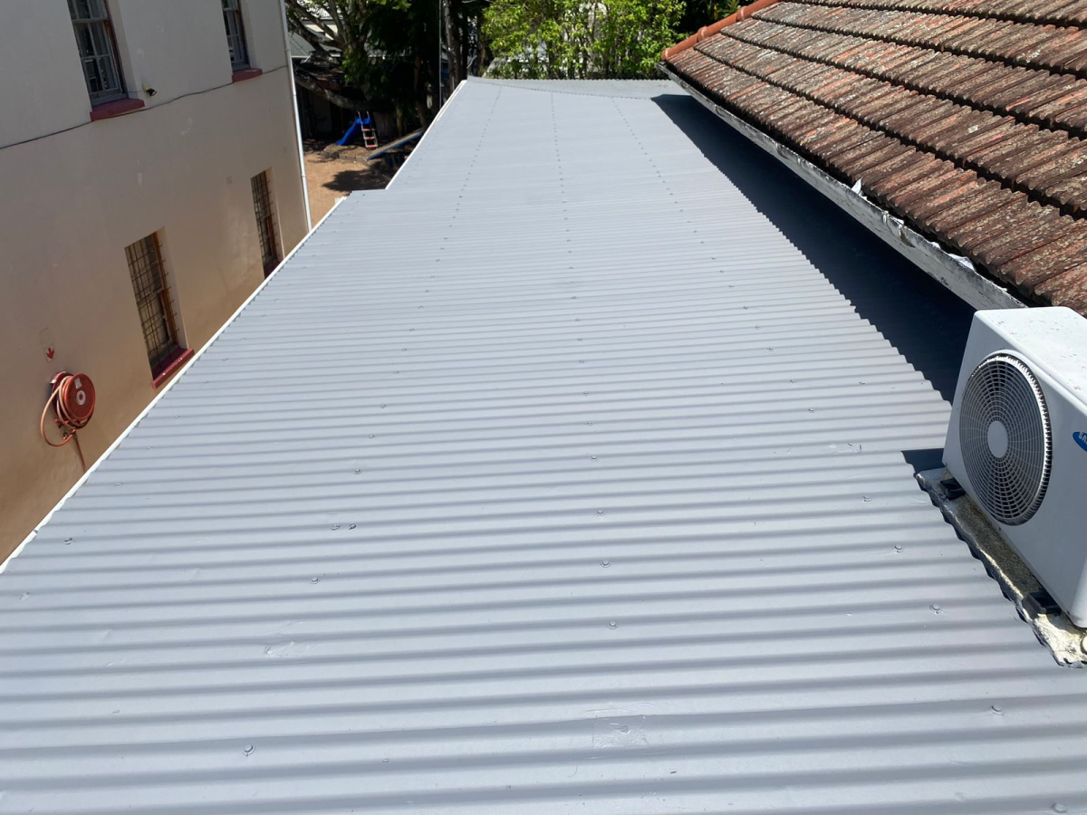 Painting a steel roof